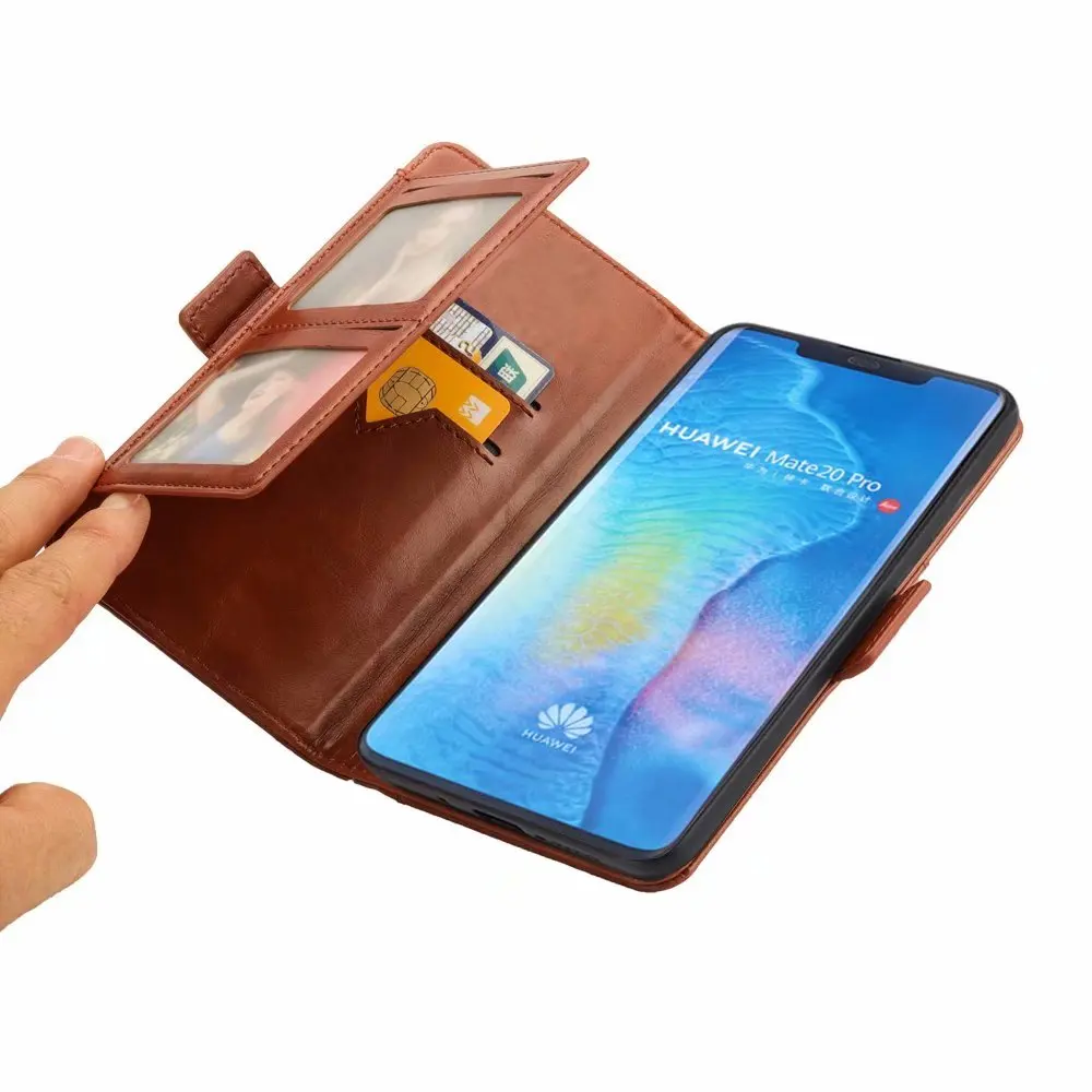 Removable Shockproof Circular Border Wallet Case For Huawei Mate 20 Luxury Magnetic Flip Card Slots Leather Bag Pro |