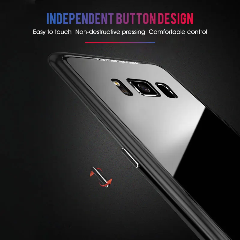 360 металлический магнитный чехол с полным покрытием для samsung Galaxy S9 S8 Plus S10 Plus S10 E Note 8 9 A50, чехол-накладка из закаленного стекла