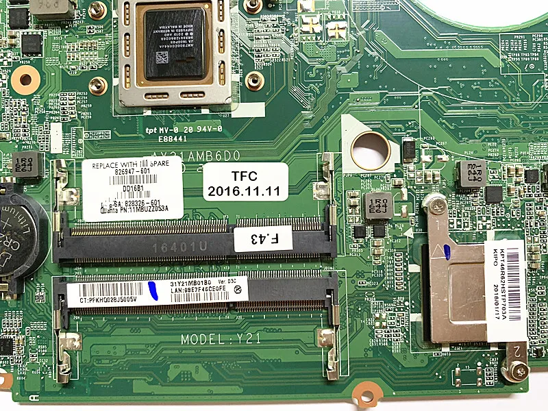 Для HP 15 P390NR P Материнская плата ноутбука 826947 601 501 001 аккумулятор большой емкости A10