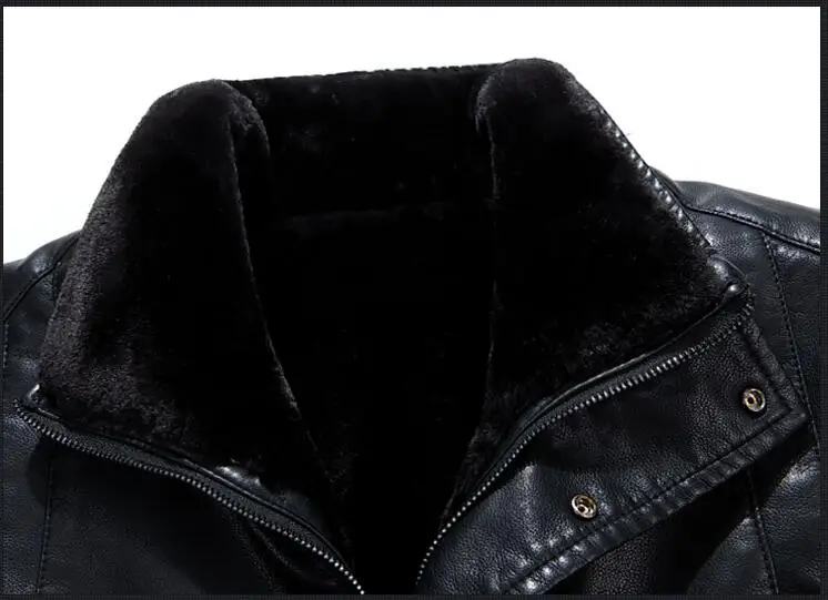 Мужская кожаная куртка с мехом бесплатная доставка | одежда