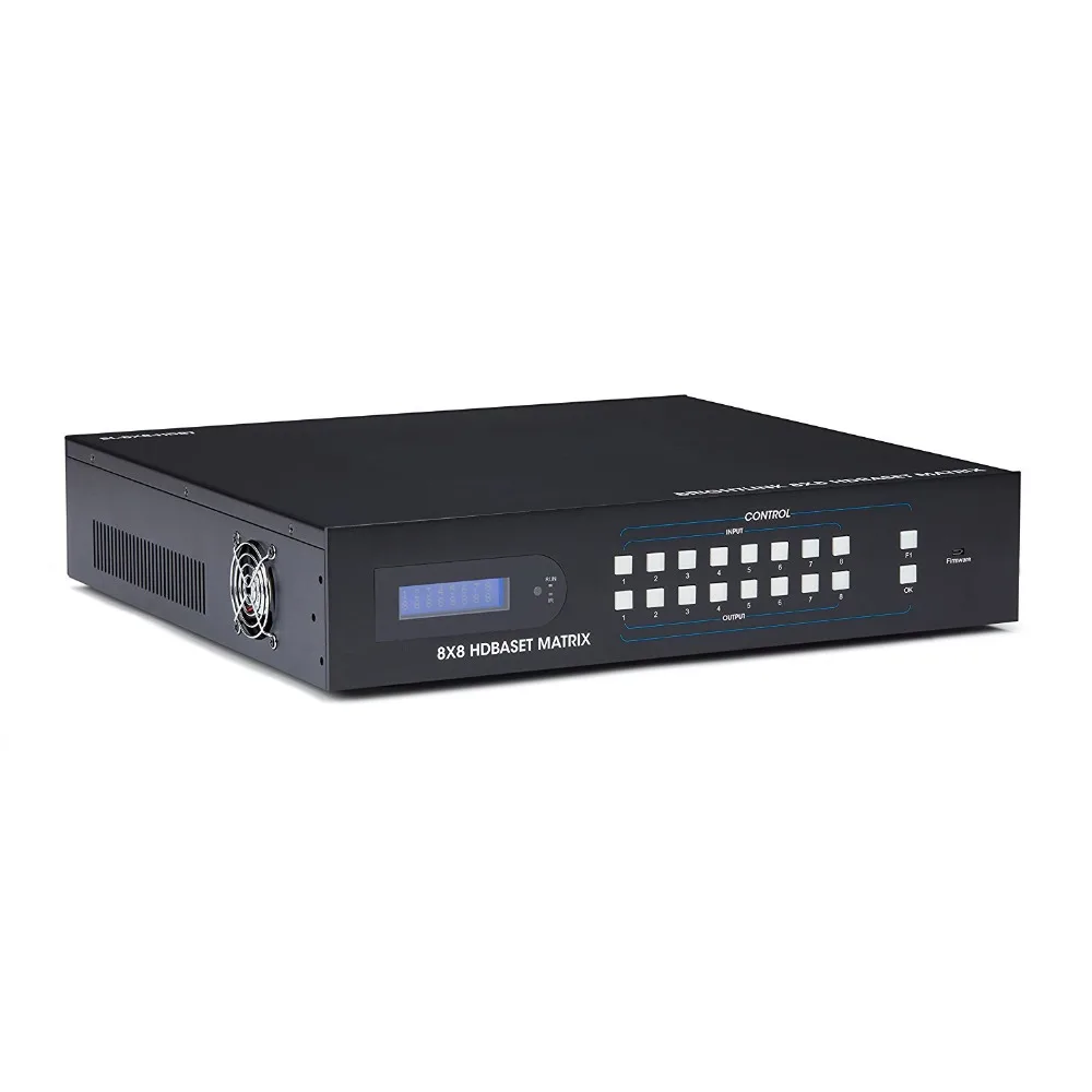 PUZHIJIE HDbaseT 4K 60hz 8X8 HDMI MATRIX SWITCHER with 8 Receivers &amp Audio Matrix CAT6 CAT5e HDCP2.2 Support RS232 control - купить по