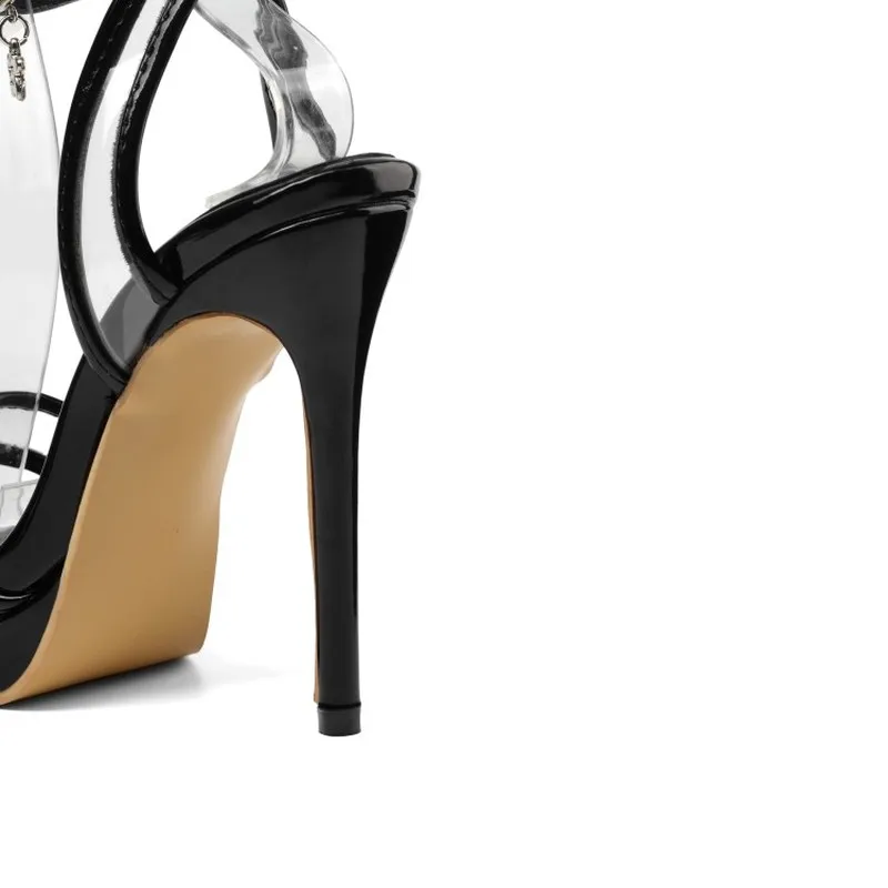 

Womens Stiletto High Heels Sandal Shoes Summer Transparent Strap Sandals Street Shoes Women Shoes Plus Size 33 - 46 Sandals
