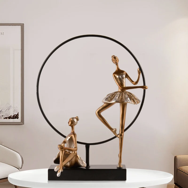 

European home fashion modern technology decoration furnishings living room desktop TV cabinet iron resin ornaments WL5231504