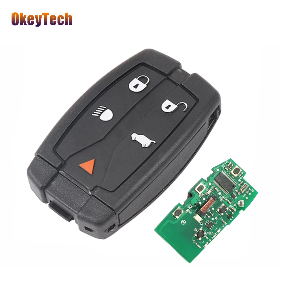 

OkeyTech 5 Button 315/433Mhz ID46 Chip with Insert Blank Blade Remote Key For Land Rover Freelander 2 LR2 Sport Smart Key Card