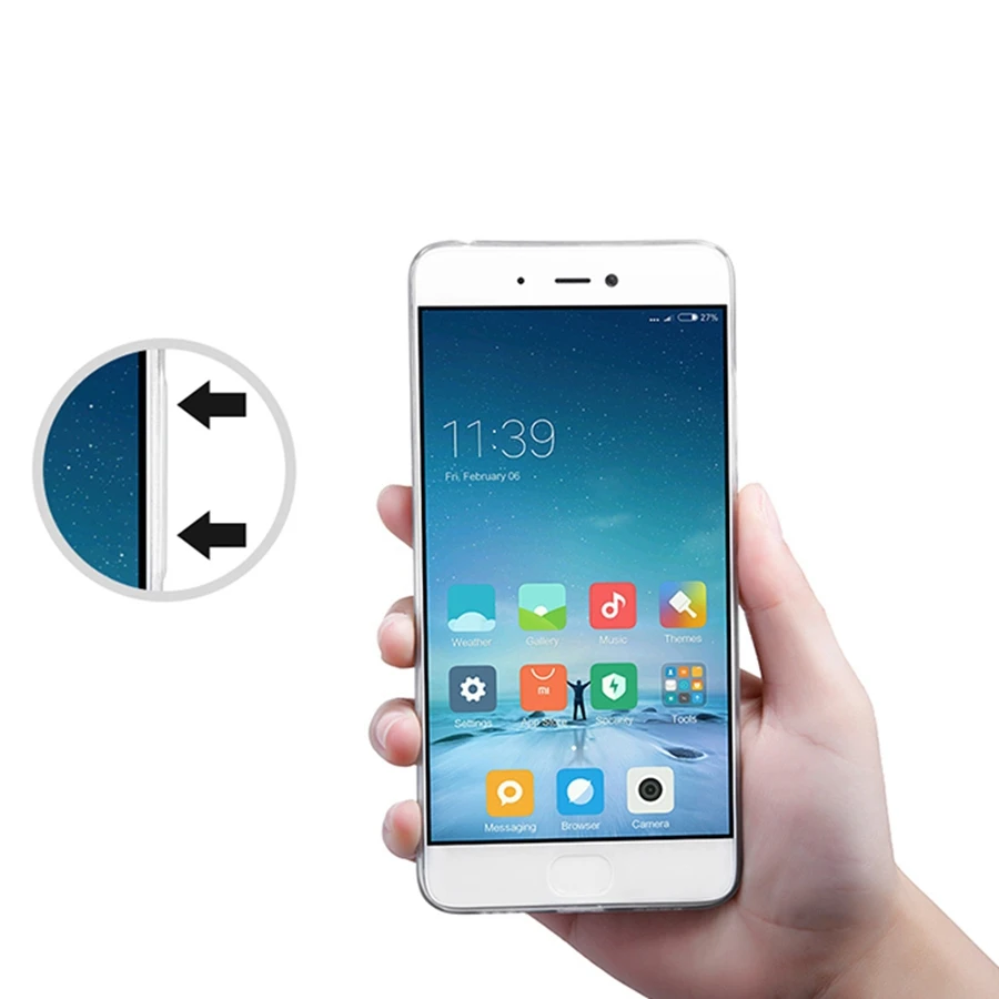 WINCOO Mobile Phone Bag Case Silicone Crystal Cover For XIAOMI MIUI Mi6 Mi5 Mi5S Mi5X Mi A1 Plus Mi5C Mi4 MAX 2 TPU Back Shell | Мобильные