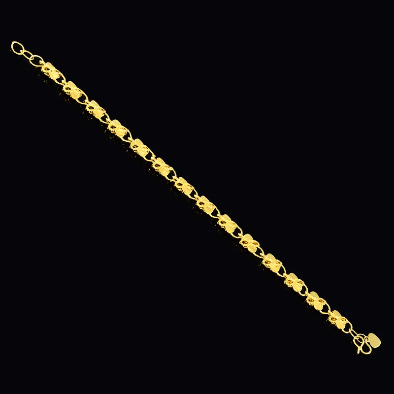Fashion Creative Personality Design 24K Gold Chain Bracelets Birthday Party Anniversary Commemorate Gift Charms Jewelry | Украшения и