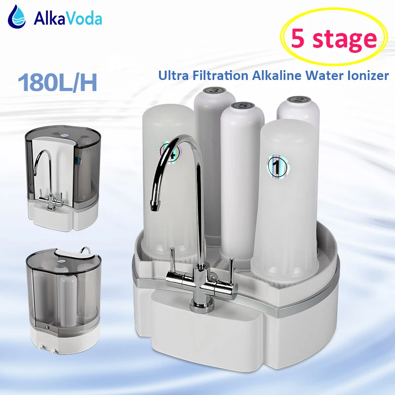 Богатый водорода минеральной щелочной воды ионизатор бытовые 5 этапов UF