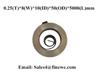 manufacture customized stainless steel constant force spiral springs for curtain 25000 cycle life 0 258505000mm