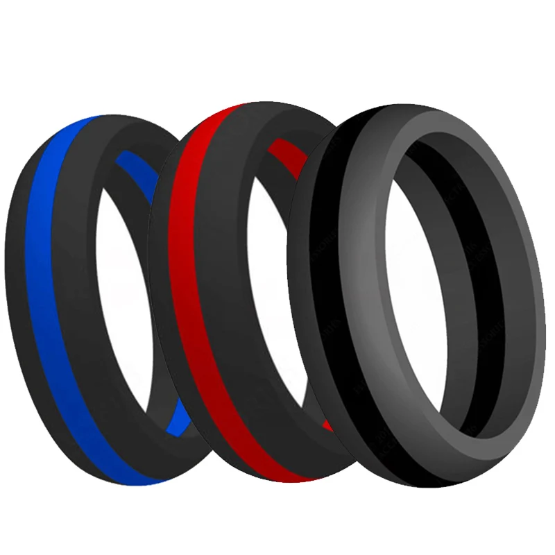 

9MM Size 5-15 Silicone Ring Rubber Multi Color Hypoallergenic Crossfit Flexible Ring Band Wedding Engagement Statement Cocktail