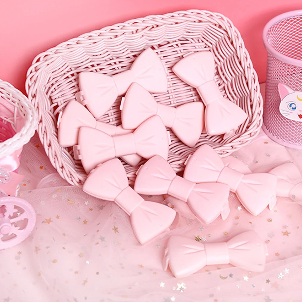 Розовый бантик пакет с зажимом для закусок милый пищевой уплотнительный зажим