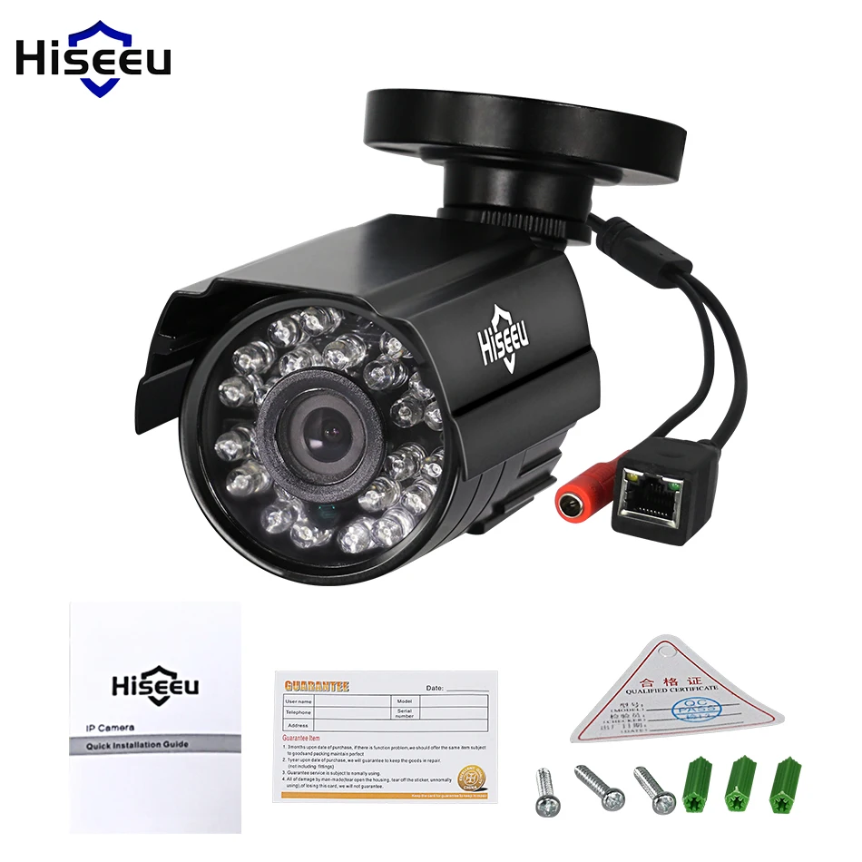 Hiseeu 720 P мини IP Камера безопасности пули cctv Indoor/Outdoor ИК Ночное видение P2P 1.0MP ONVIF 2.0