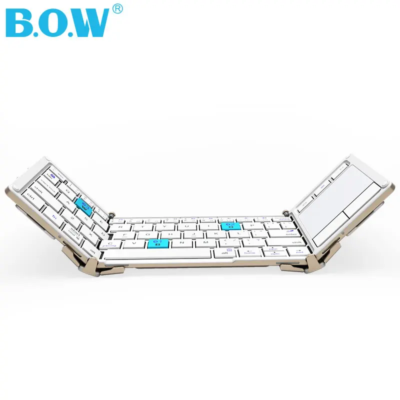 B.O.W Мини Беспроводная Bluetooth клавиатура с тачпадом для iPad iPhone и ТВ приставки