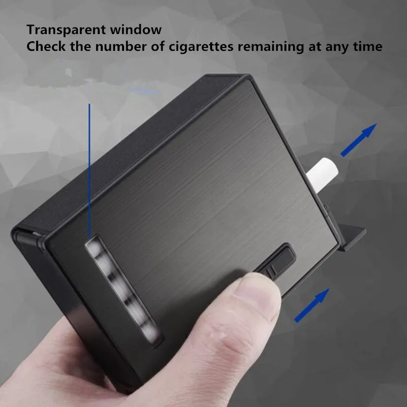 Новый сигарета с зарядкой от USB Зажигалка Pop Up дизайн сигареты чехол для сигарет