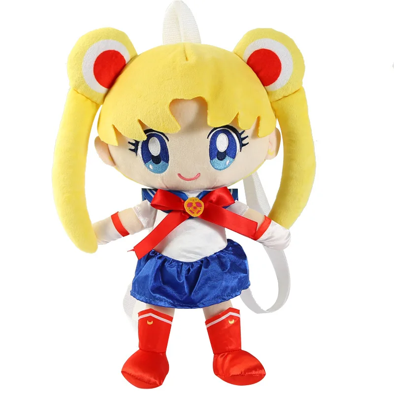 Милый мультфильм Сейлор Мун плюшевый рюкзак японский Kawaii рюкзак мягкая игрушка детская школьная сумка подарок Детская игрушка для маленькой девочки