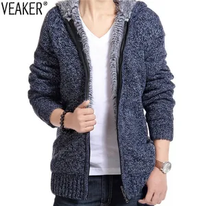 2021 Осенняя мужская обувь с застежкой-молнией, свитер, пальто из флиса с капюшоном, унисекс, вязаный свитер; Куртка для мальчиков; Зимнее пальто; Повседневные плотные пальто трикотаж M-2XL