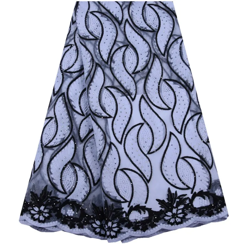 

New Style High Quality French Net Lace Fabric Stones African Lace Fabric Milk Silk Nigerian Lace Fabric For Wedding Dress A1565