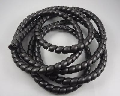 black 2meter 2 м/лот огнестойкие спиральные утолщения диаметр 14 мм кабель-каналы кабельные рукава обмоточная труба - Цвет: black 2meter