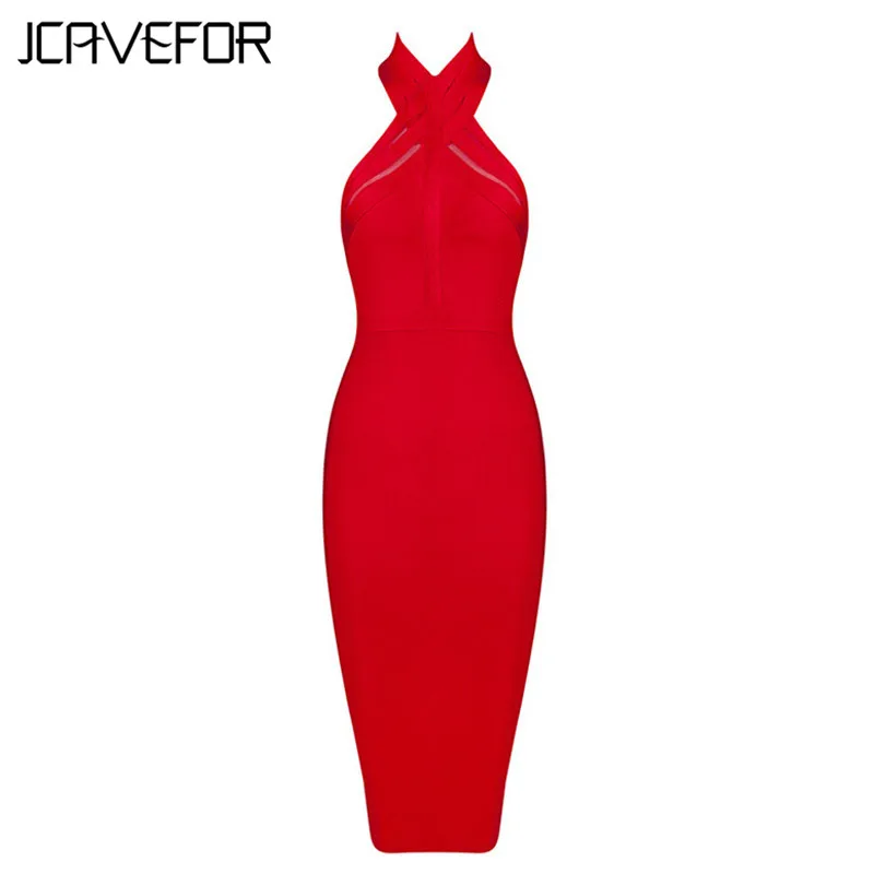 2022 Chic Summer Bandage Dress Women Halter Neck Backless Dresses Sleeveless Slim Sexy Night Club Bodycon Party | Женская одежда