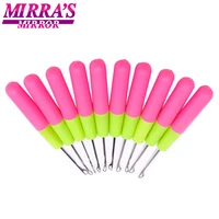 mirra%e2%80%99s mirror 10pcs dreadlocks wig making tools pink lemon color needle threader crochet hooks for jumbo braiding hair