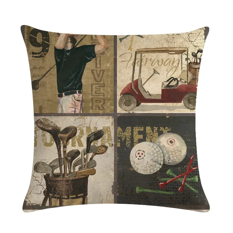 Наволочка для подушки в стиле гольф винтажные наволочки диванных подушек 45*45 см