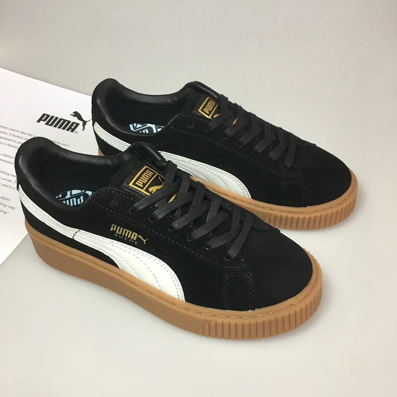 2018 обувь Puma puma толстый бархат подшитая на платформе для мужчин и женщин черный