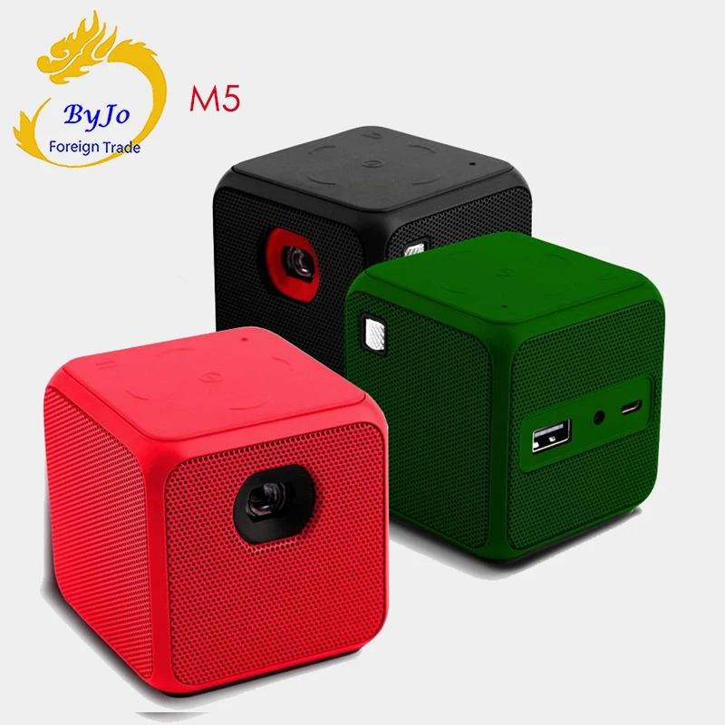 Мини проектор M5 с Android двухдиапазонный Wi Fi Домашний кинотеатр большой