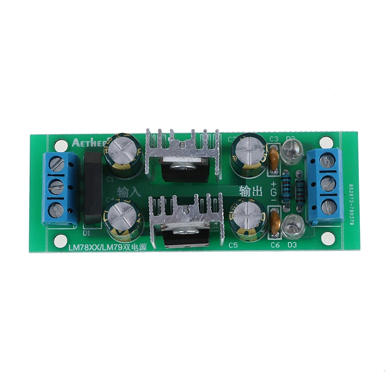 Постоянный ток 15 ~ 24 В LM7812 + LM7912 12 двойной регулятор напряжения выпрямительный