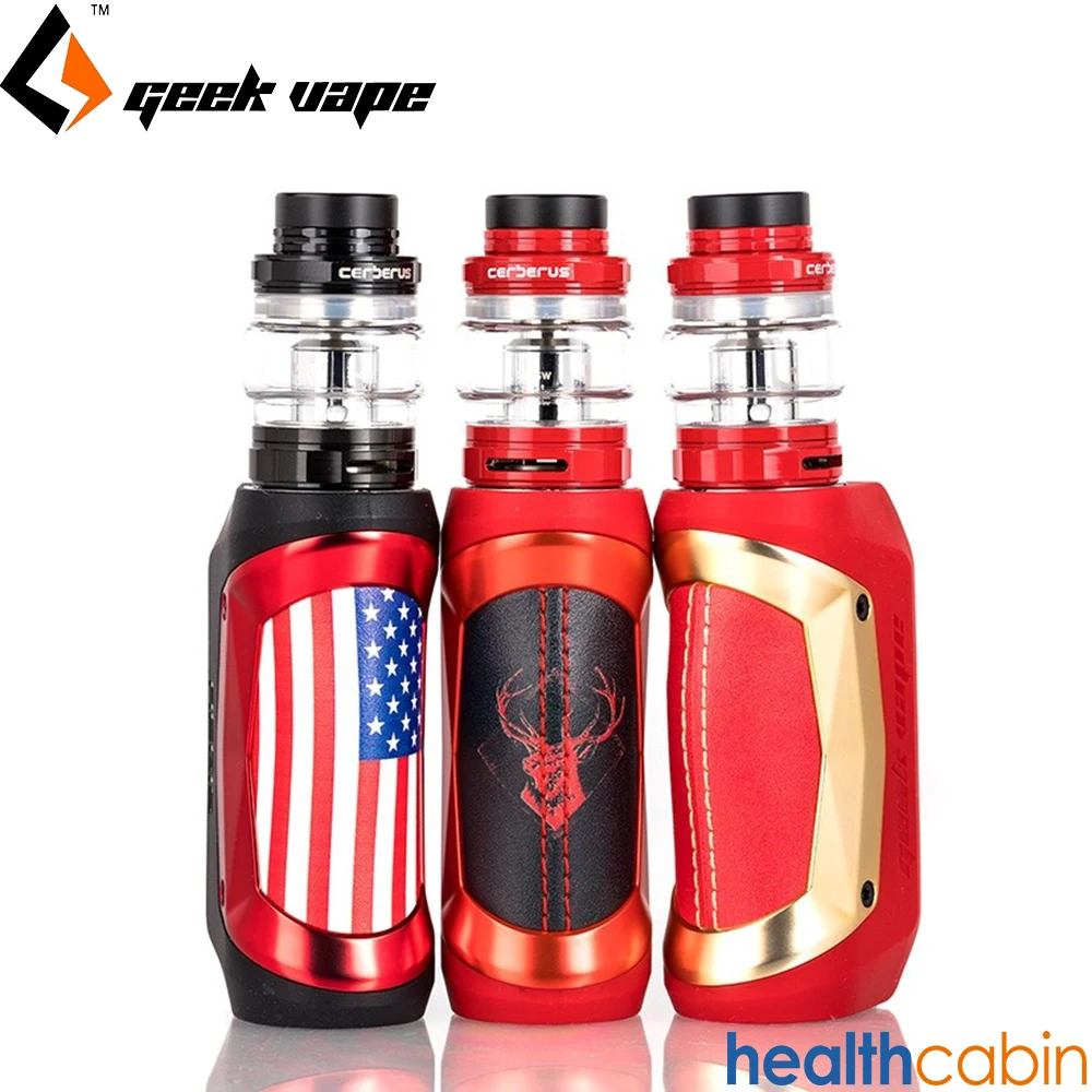Geekvape Aegis мини Комплект 80 Вт Vape мод 5 мл Cerberus Танк испаритель Встроенный 2200 мАч