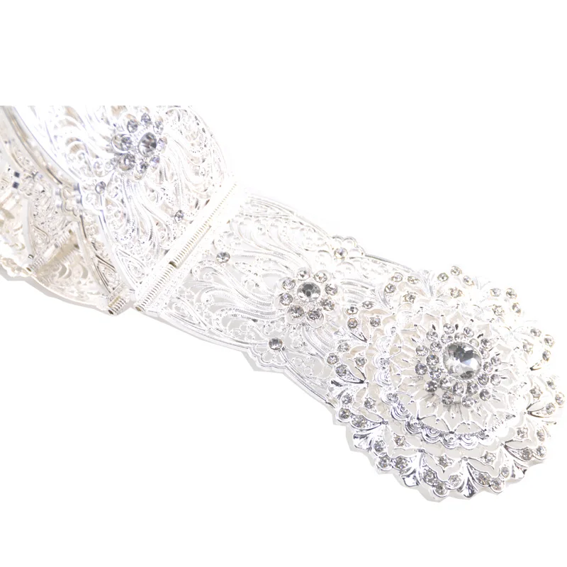 The latest style hollow belly chain belt retro European ladies hollow flower metal belt