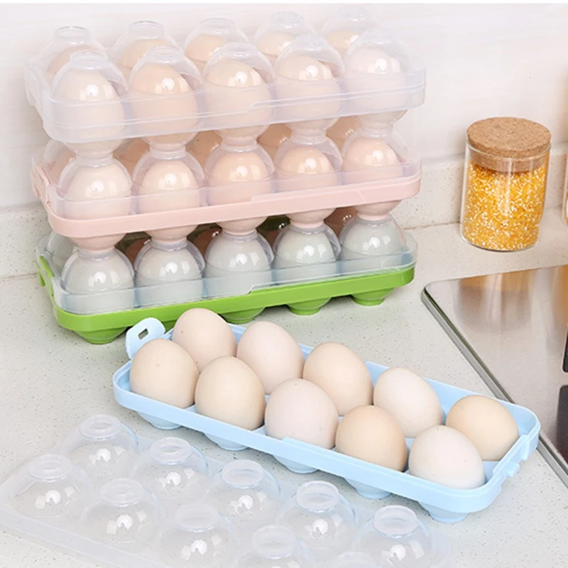 Штабелируемая коробка для хранения яиц органайзер контейнер в холодильнике