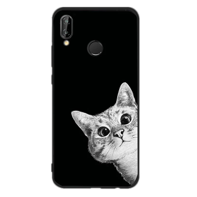 Чехол для Huawei Mate 10 Lite силиконовый мягкий роскошный черный чехол P Smart P20 P10 P8 P9 2017