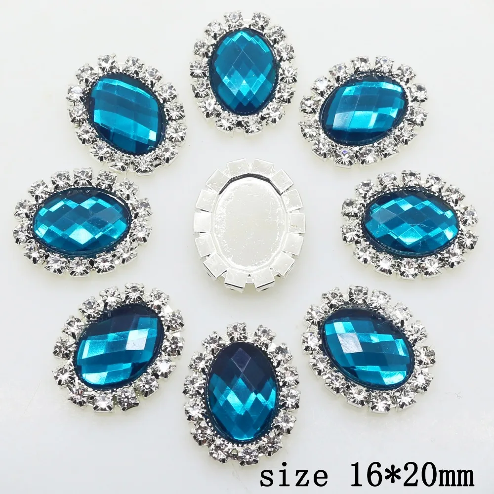 10 шт. акриловые аксессуары Стразы для украшений сделай сам 16 х20 мм|diy jewelry