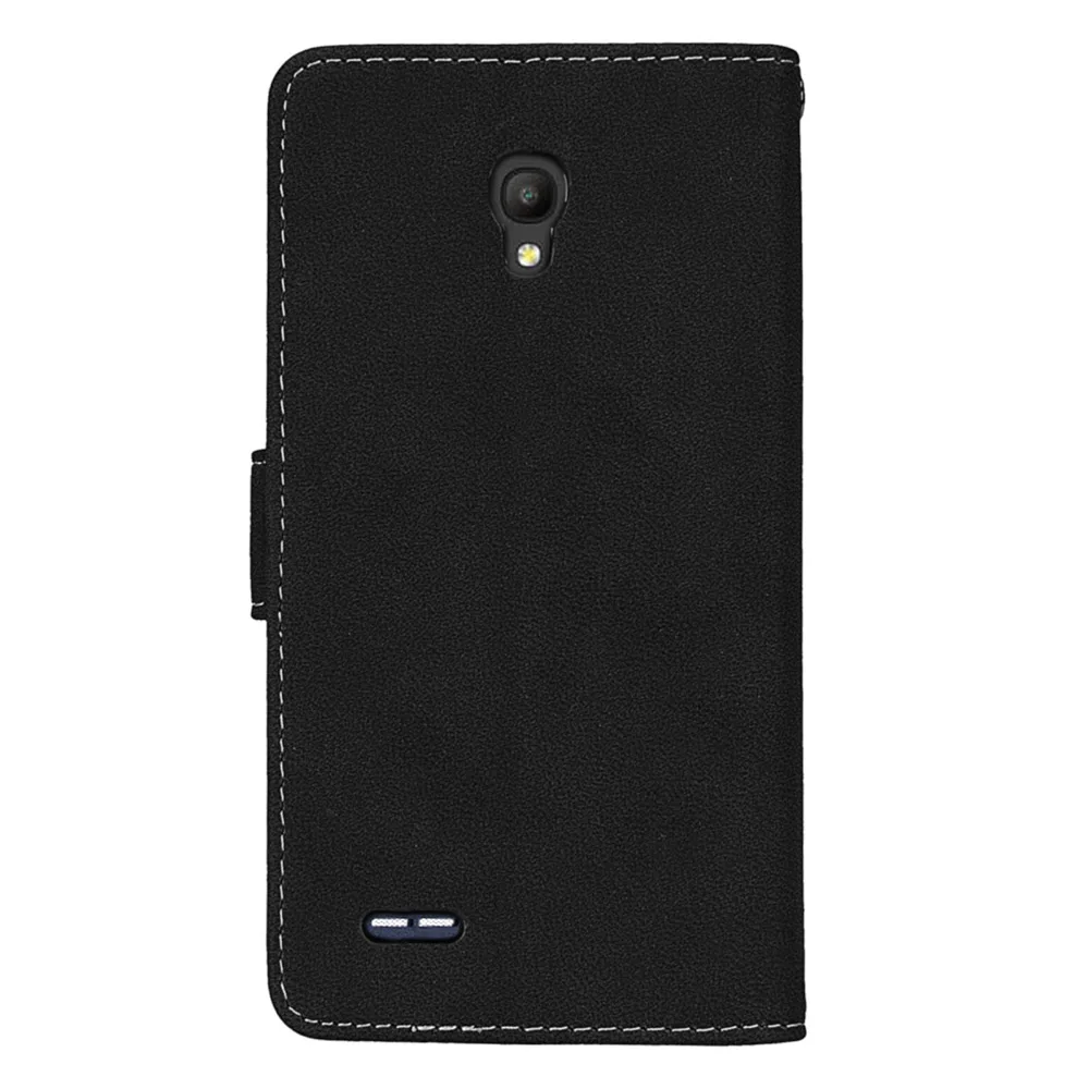 Роскошные Матовые чехлы бумажники из искусственной кожи для Alcatel GO PLAY/IDOL 4/PIXI 4 5 0