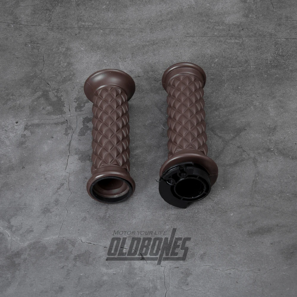 OLDBONES 1 пара кафе гонщик Универсальный 22 мм сетка резиновые ручки на руль