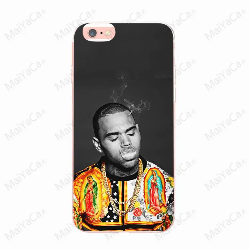 Чехол Chris Brown для iphone 7plus X 8 8plus 7 6 6s Ультратонкий силиконовый защитный чехол 12 mini