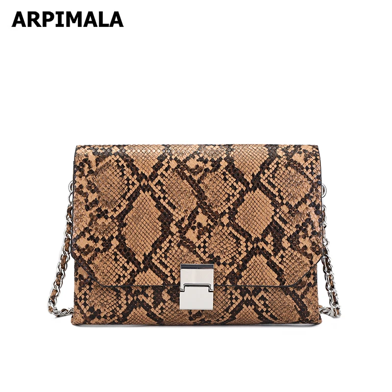 Женская сумка-клатч со змеиным принтом ARPIMALA сумка через плечо с