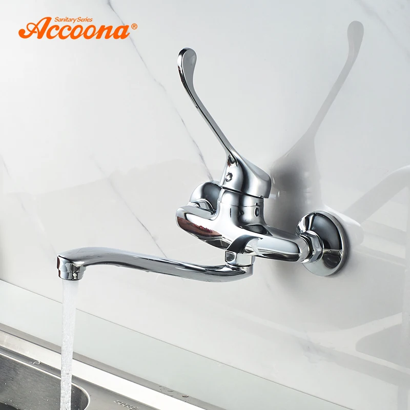 Accoona кухонный кран настенный кухонный смеситель кухонная раковина кран 360 градусов Поворотный гибкий шланг одно отверстие A5941