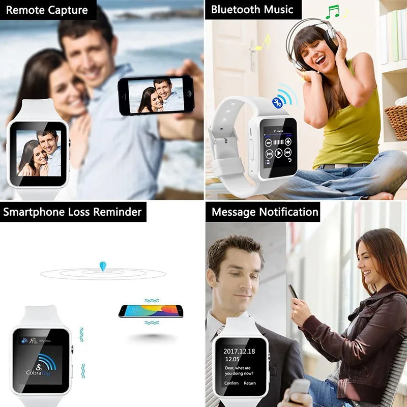 Смарт часы 2019X6 с поддержкой sim карты TF камеры умные Bluetooth циферблатом/с камерой