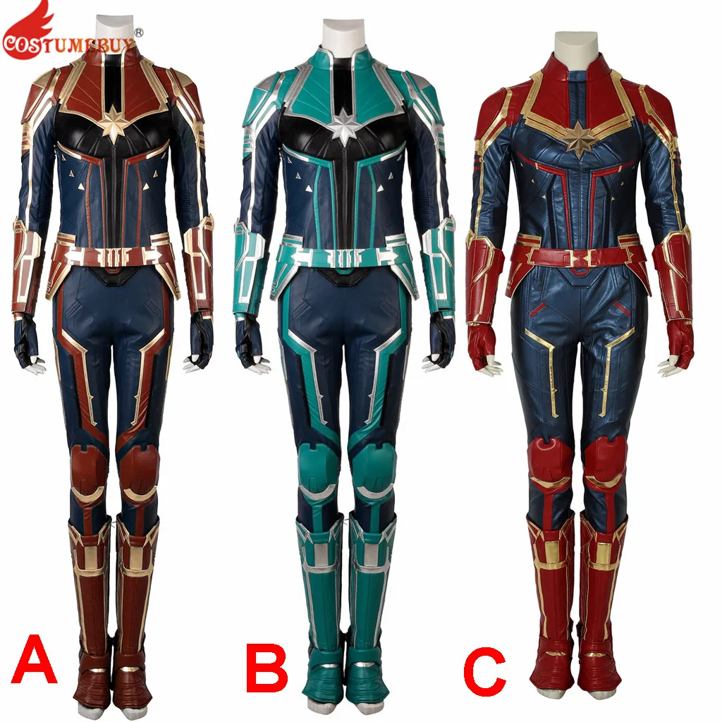 CostumeBuy с героями комиксов Марвел, Косплэй Marvel Кэрол костюм кары Дэнверс супергероя Для женщин фильма Марвел Капитан Косплэй костюм L920