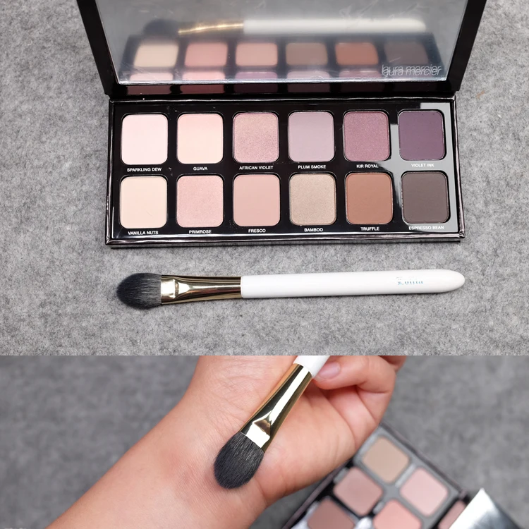 L07 Professional Handmade Makeup Brushes Soft Saikoho Goat Hair Eye Shadow Brush White Handle Cosmetic Tools Make Up | Красота и
