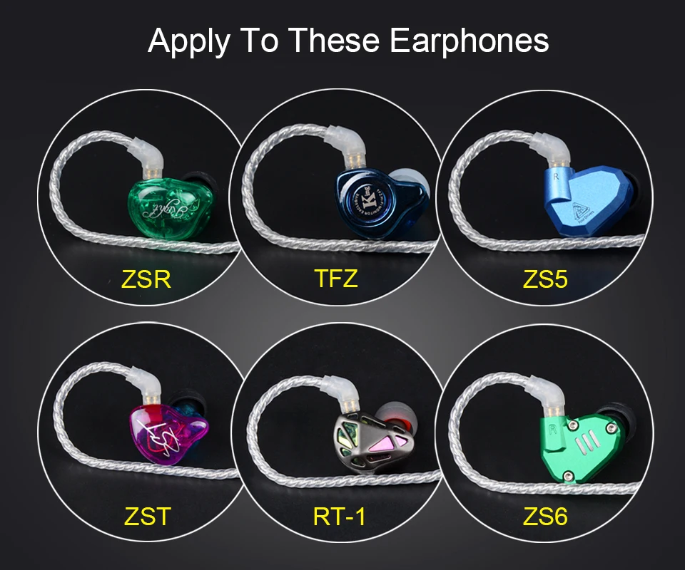 Высокое качество Посеребренная обновления замена кабеля MMCX для KZ AS10/ZS6/ZS5/ZS3/Знч TRN