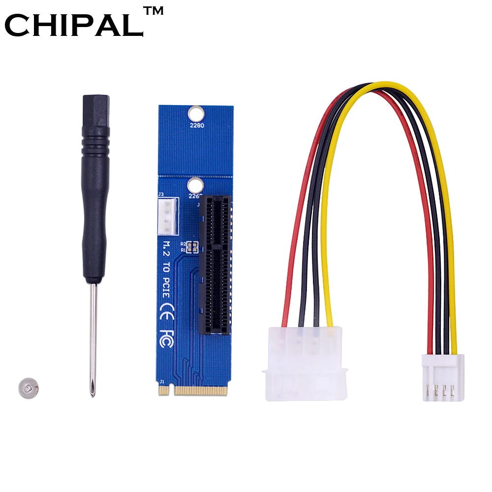 CHIPAL NGFF M.2 M Key к PCI E 4x 1x слот карта подъемника системный конвертер PCIE для Express 1X до 16X