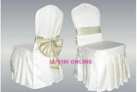 

customize fashion polyester Chair cover with bowknot for banquet chairs
