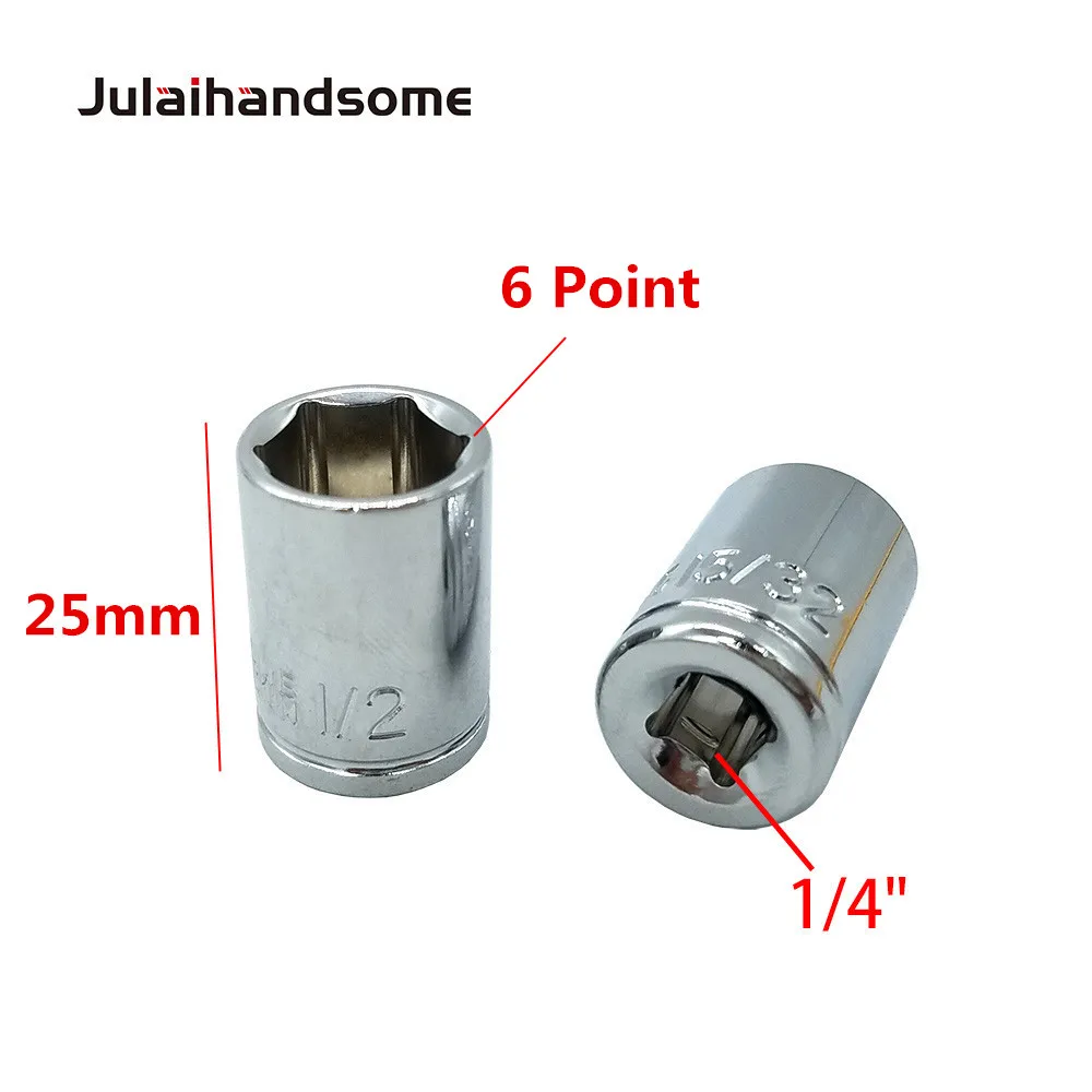 Julaihandsome 12 шт. 1/4 дюймов SAE Розетки Набор отверток 5/32 3/16 7/32 1/4 9/32 5/16 11/32 3/8 7/16 15/32 1/2 9/16 таможенный приходной ордер с фокусным расстоянием 25 мм набор ручных инструментов