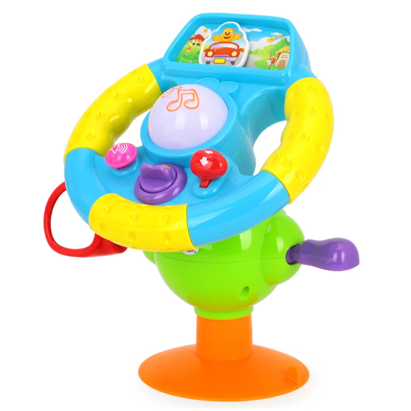 Детская игрушечная машинка обучающая вождение рулевое колесо воспроизведение