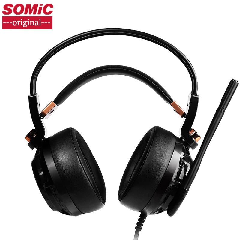 somic G941 обновление 7,1 активного шумоподавления наушников виртуального объемного звука USB с микрофоном Вибрирующая игровая гарнитура