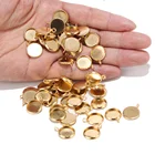 50 шт. 12 мм вертикальные основы из нержавеющей стали установка Круглый Кабошон Камея База лоток рамка пустой ожерелье кулон золото DIY ювелирные изделия