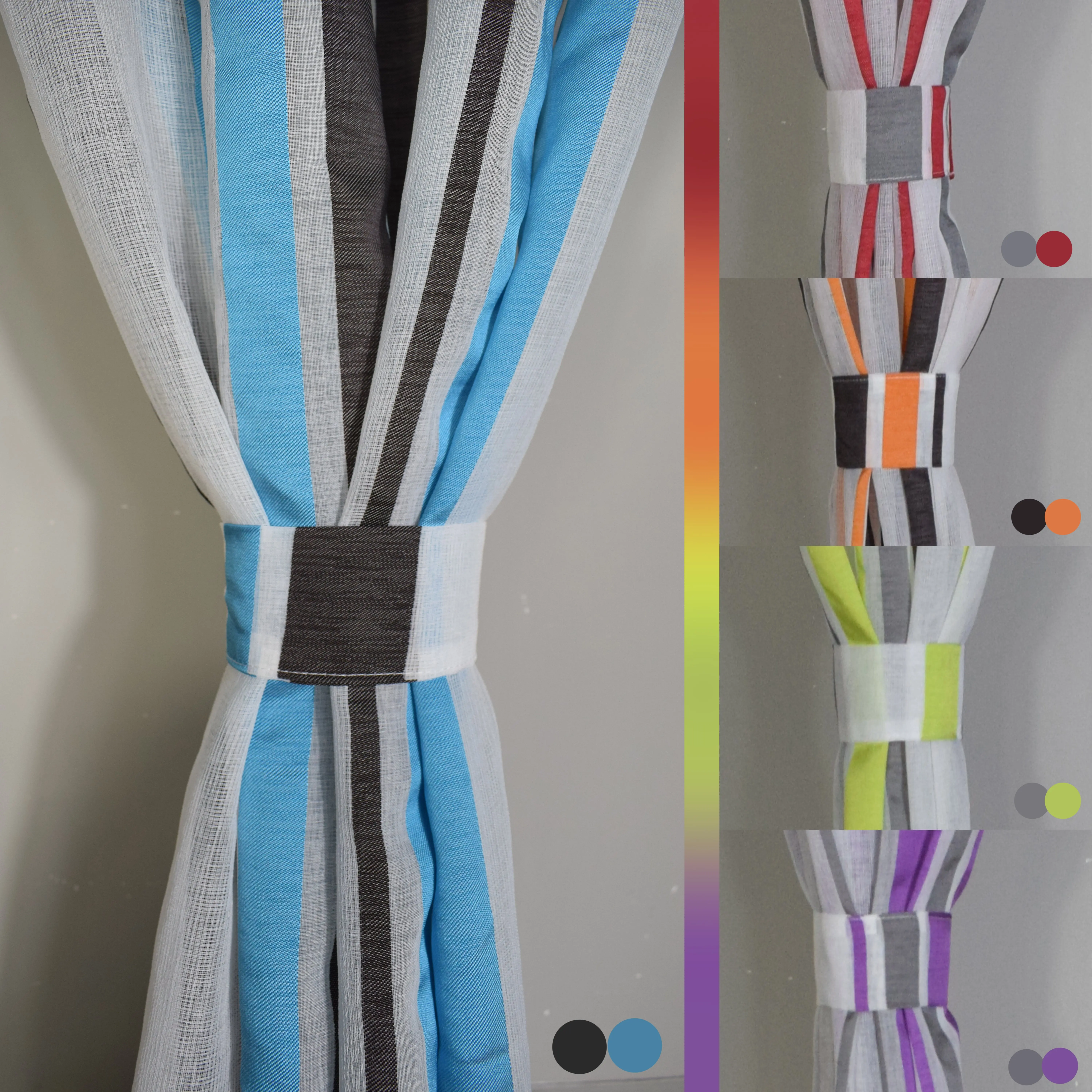 

Stripe Yarn Dyed Woven Big Curtain For Window and Door and Bed Room Window Translucidus 100% Polyester Fabric