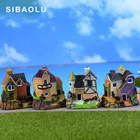 Миниатюрная фигурка дома в европейском стиле, декоративная, мини-сказочный сад, мультяшная, скульптура в виде здания, украшение из смолы TNB117, 1 шт.