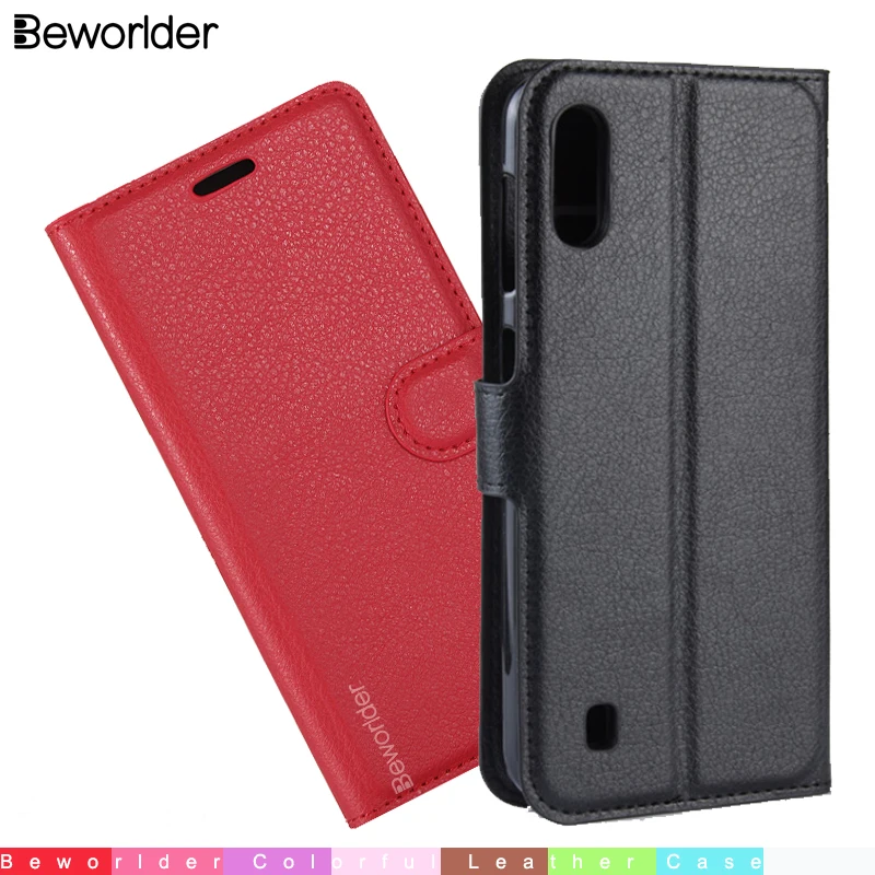For Samsung Galaxy M10 Case PU Leather Flip Wallet Card Slot Lichee Pattern Cover Phone Cases | Мобильные телефоны и